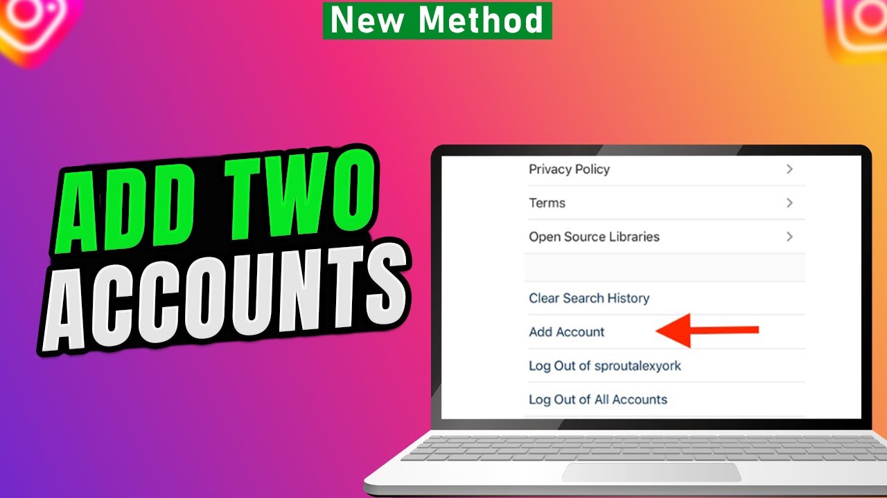 How To Add Two Accounts In Instagram In PC Laptop 2024 on ONE Device