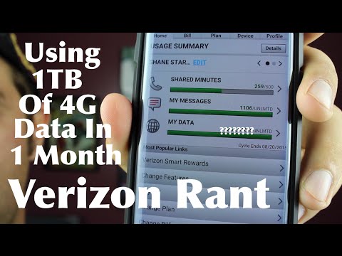 Using 1TB of Unlimited 4G Data In 1 Month Verizon Rant!