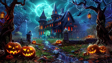 Gothic Haunted Mansion Halloween Ambience 🎃 With Scary Night Sounds 🦇 Spooky Instrumental Music