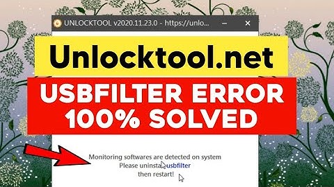 Unlocktool.net usbfilter error | How to solve Unlock Tool error After uninstall Flexi Hub