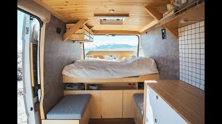 Elegant and spacious RAM ProMaster conversion: a stealthy van to live in a city