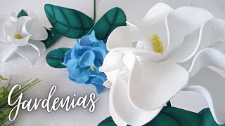 : C'omo hacer Gardenias en foami / flores o rosas blancas en foami