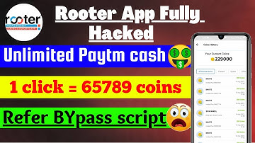 🥳 Rooter App Coin adder script | Rooter App Refer BYpass script | Rooter App hack trick |