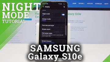 How to Switch On Night Mode in Samsung Galaxy S10e - Night Mode Settings
