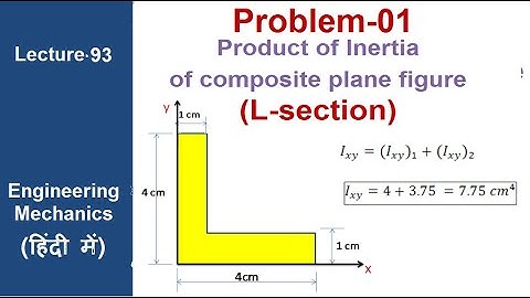 Product of inertia of L-SECTION(Composite plane figure) #Problem-1#lecture-93 #ENGINEERING MECHANICS