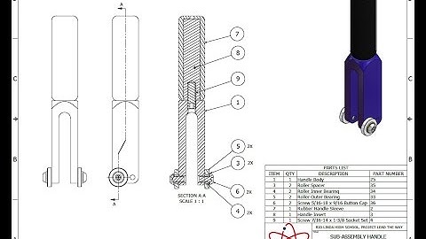 PLTW 8.1 Button Maker Sub-Assembly Handle