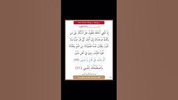 سورة طه - سورة 20 - اية (41-40)