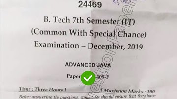2019 Mdu BTech  CS & IT 7th Sem Advance Java Question Paper