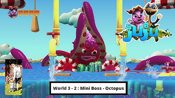 Juju: 100% Walkthrough / Achievement Guide - World 3 - 2 : Mini Boss - Octopus