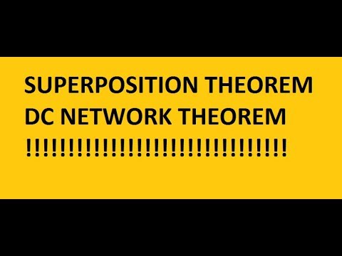 DC Network Theorem !! Superposition Theorem !! - YouTube