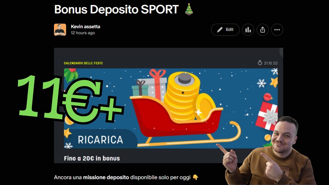 €10 Bonus SNAI | Un regalo di Natale !