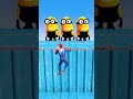GTA 5 Ragdoll Physics Gone Wrong 😂 | Spiderman vs Minion Chaos #Shorts