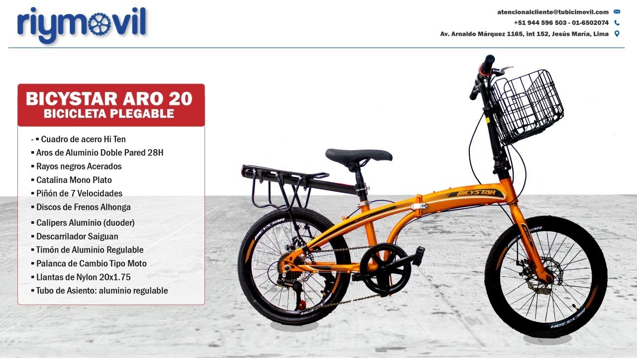 Bicicleta Plegable Street Aro 20