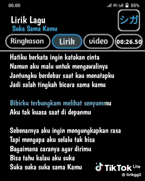 #Lirik lagu#suka sama kamu#😘