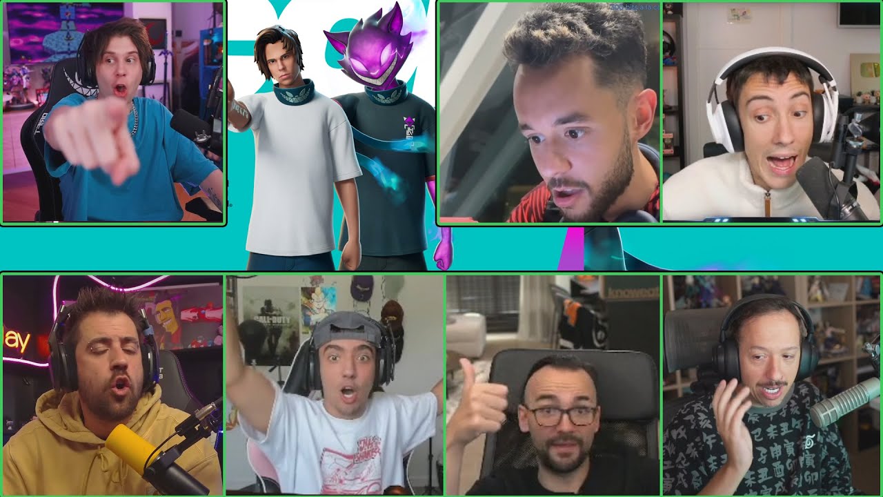 RUBIUS REACCIONA a STREAMERS reaccionando a su SKIN de FORTNITE 😎🤩