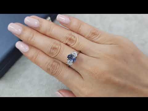 Blue oval cut spinel 1.16 ct, Tanzania Video  № 1