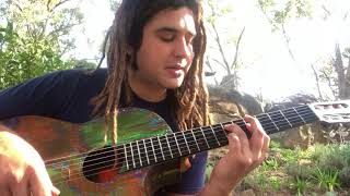 Video thumbnail of "Spanish Guitar lesson- Chord and Melody at the same time!"