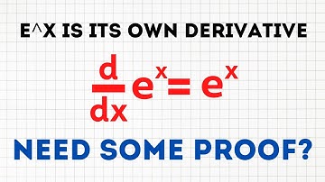 Proof that the derivative of e^x is itself