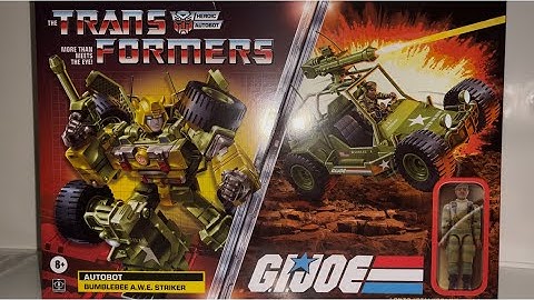 Transformers Gi Joe crossover bumblebee A.W.E striker complete transformation process tutorial video