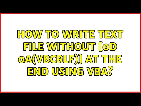 How to write