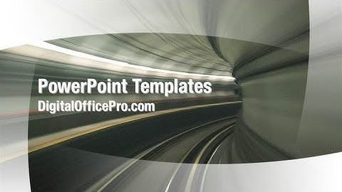 Train Tunnel PowerPoint Template Backgrounds - DigitalOfficePro #07071W