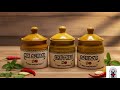 Handcrafted Ceramic Storage Jar Set I The Cove Tales