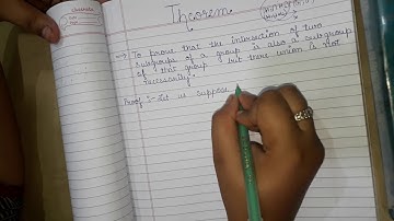 Intersection of two subgroups of group is also a subgroup of that group but union is not neccessary.