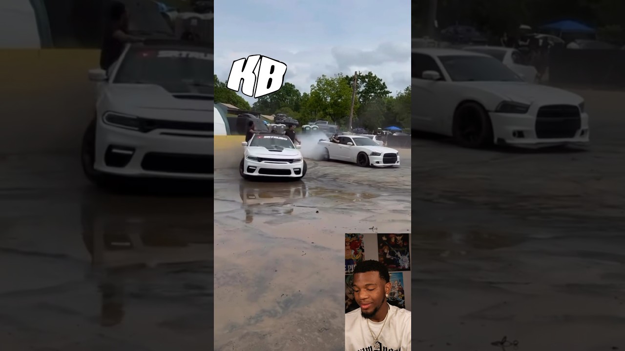 Hellcat swap charger accidentally crashes into Dodge scatpack 🤯!!! 