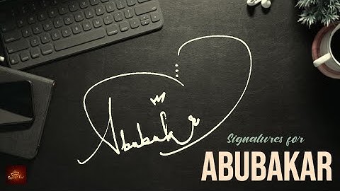 How to Draw Signature like a Billionaire (For Alphabet "A") - Signature for Name "Abubakr"