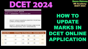 How to Update DIPLOMA Marks in DCET 2024 Online Application |OPTION Entry Personal Guidanc