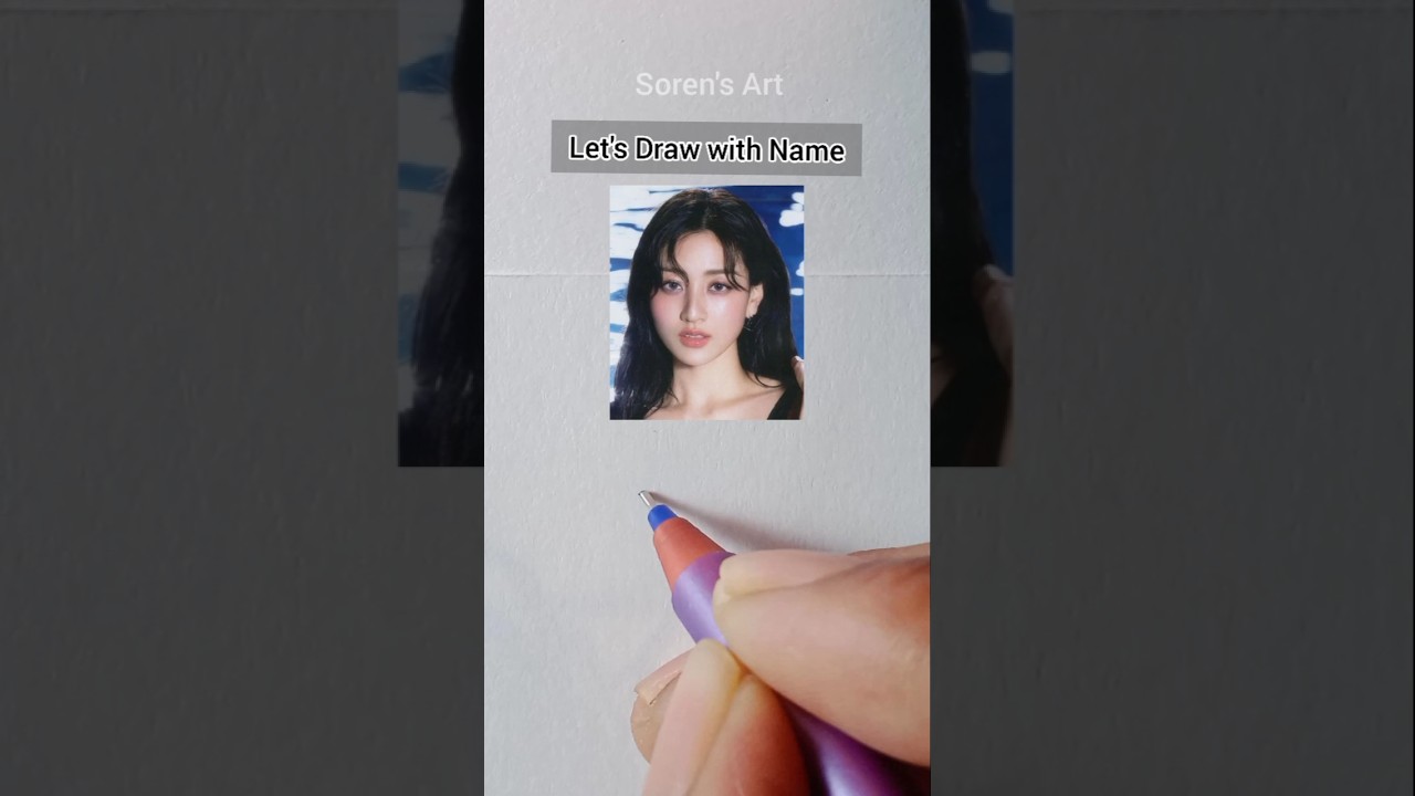Twice Jihyo drawing with her name | Soren's Art 