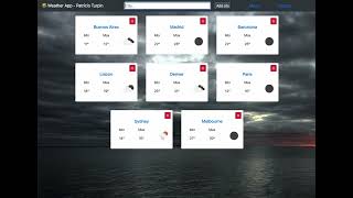 Simple but awesome React JS Weather App - Patricio Turpin screenshot 4