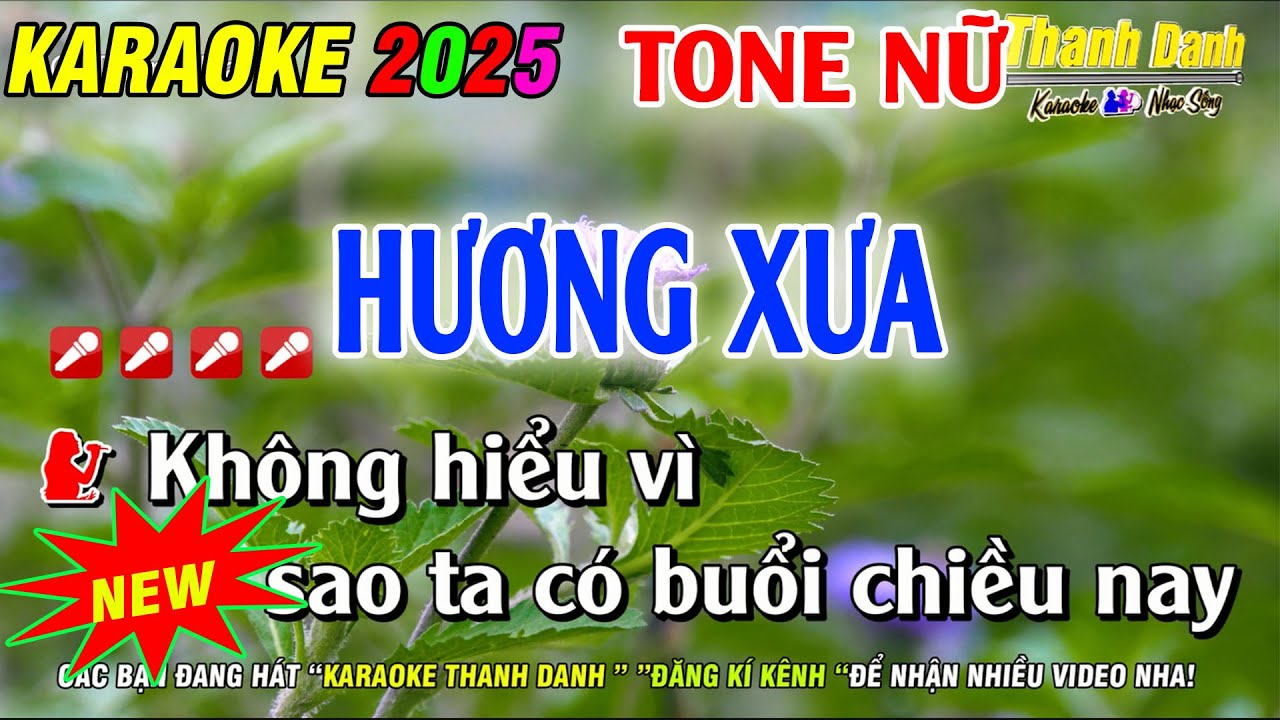 Karaoke Hương Xưa Tone Nữ | Nhạc Sống Phối Chuẩn 2025 | Karaoke Thanh Danh