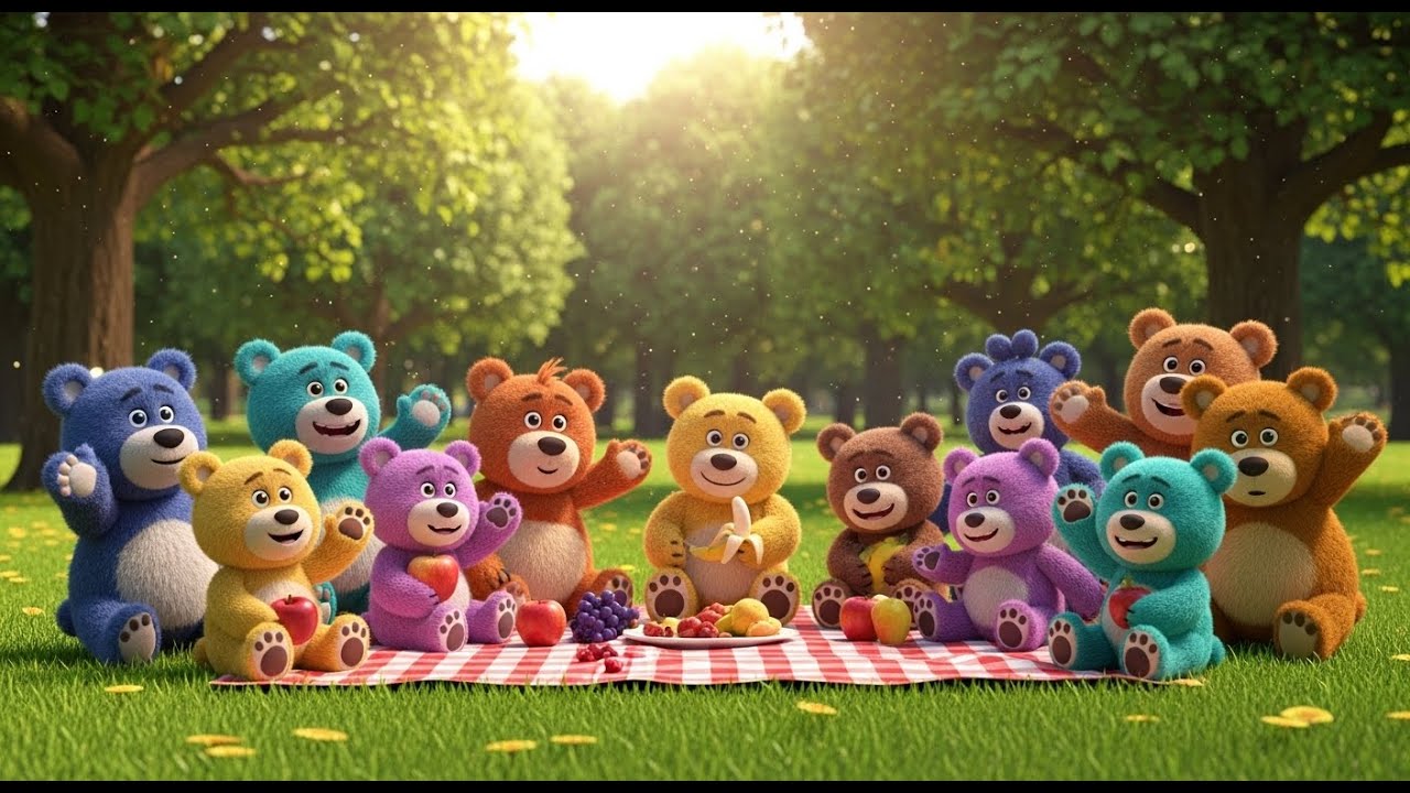 Counting Teddy Bears at the Picnic 🧸🍉🔢 | Numbers Song for Kids | Fun Learning Video