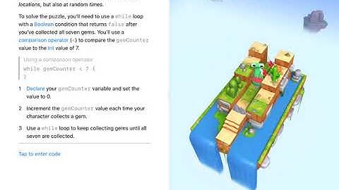 Seeking 7 Gems - Swift Playgrounds Learn to Code 2 with Explanation