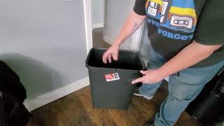 Hefty XL Trash Can - 2 Compartment Trash Can