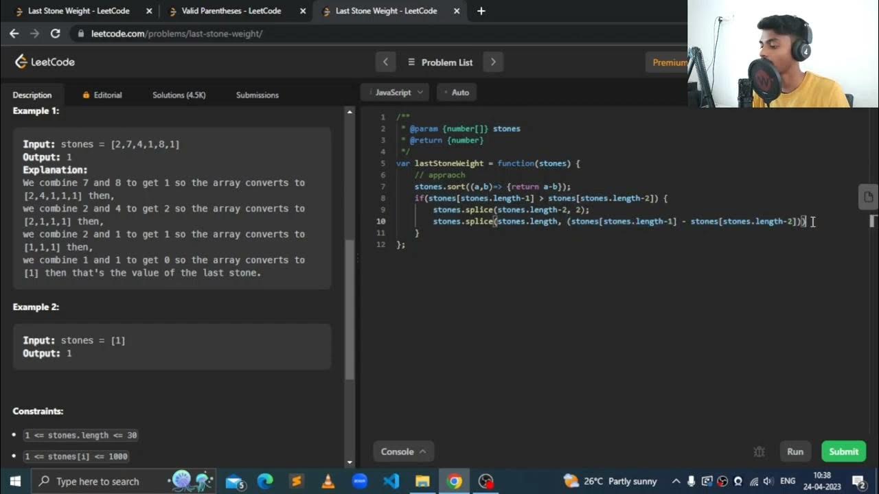 6. Leetcode Solutions - #1046 Last Stone Weight - YouTube