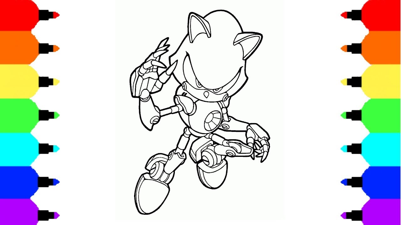 How to Draw Metal Sonic the Hedgehog Coloring Pages