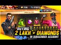 Gifting 50,000+💎 Diamonds To My luckiest Subscriber Account😍| Crying Moment -Garena Free Fire