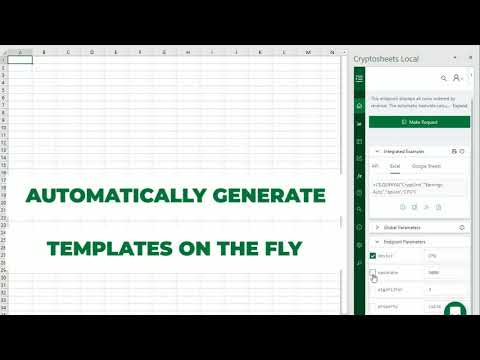 Automatically Generate Spreadsheet Templates with the Cryptosheets Console