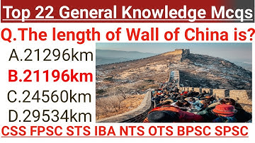 General Knowledge Test For PPSC CSS SPSC  KPKPSC  BPSC/Solved Past  Paper Mcqs /Get EducationPortal