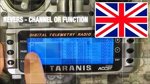 FrSky Taranis / OpenTx Crumbs - How REVERS Servo/Channel/Function