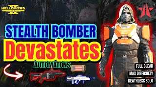 Helldivers 2: This Stealth Bomber build EVAPORATES the bots – Deathless solo Max difficulty