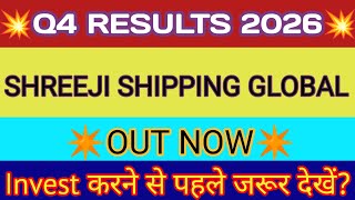 Shreeji Shipping Q4 Results🔴Shreeji Shipping Global Result🔴Shreeji Shipping Global Share Latest News