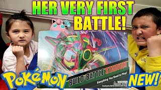 ARI PLAYS HER FIRST POKEMON CARDS PRERELEASE! New Evolving Skies Build & Battle Stadium Battle Box!