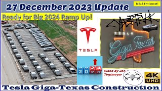 Production Paused This Week. S Steel & Parking Garage Grow! 27 Dec 2023 Giga Texas Update (09:00AM)