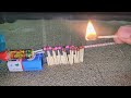 Matchsticks line vs Rocket experiment Best Matches Art Chain Reaction Domino Effect