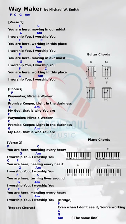 Lyrics and Chords of Way Maker by Leeland