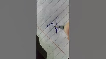 How to write V by simple pen - U Calligrapher /#calligraphy /#shorts