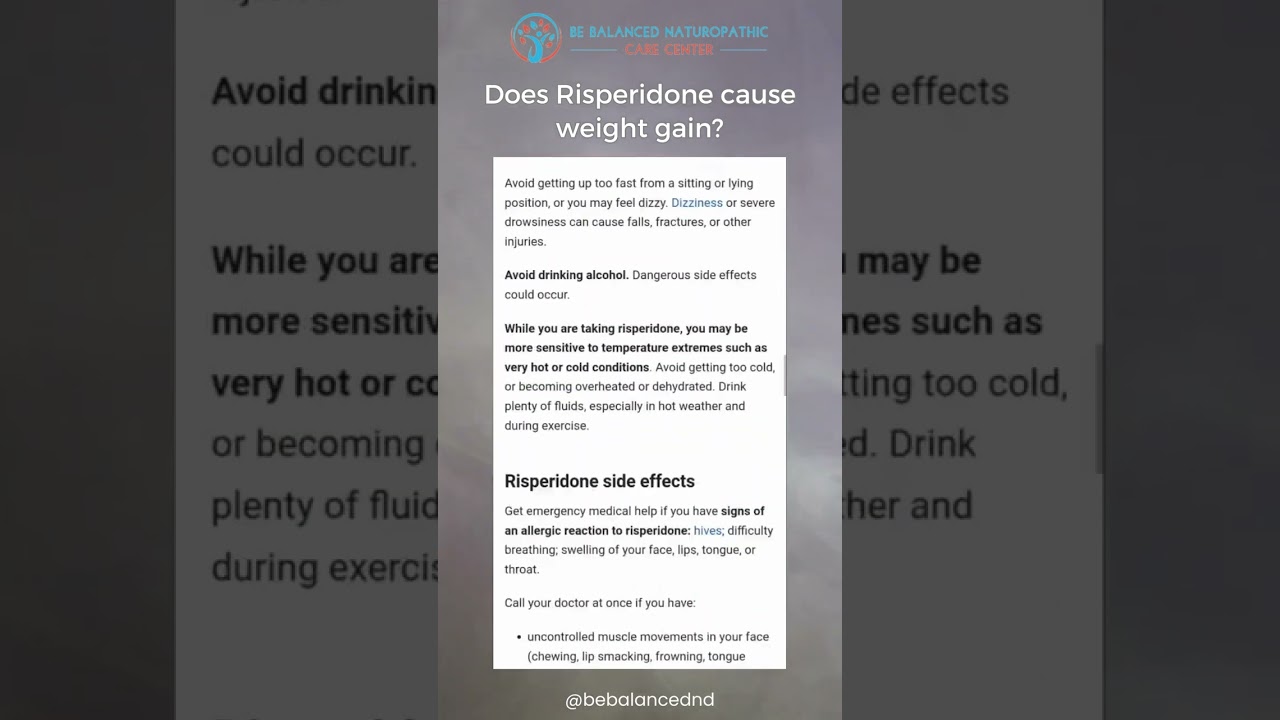 Does Risperidone cause weight gain?